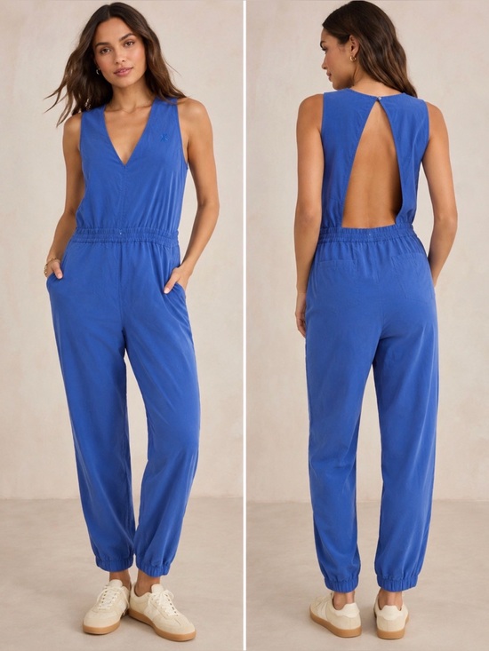Onepiece Pants - NWT Onepiece Sleeveless Technical Jogger Jumpsuit Blue Size Small